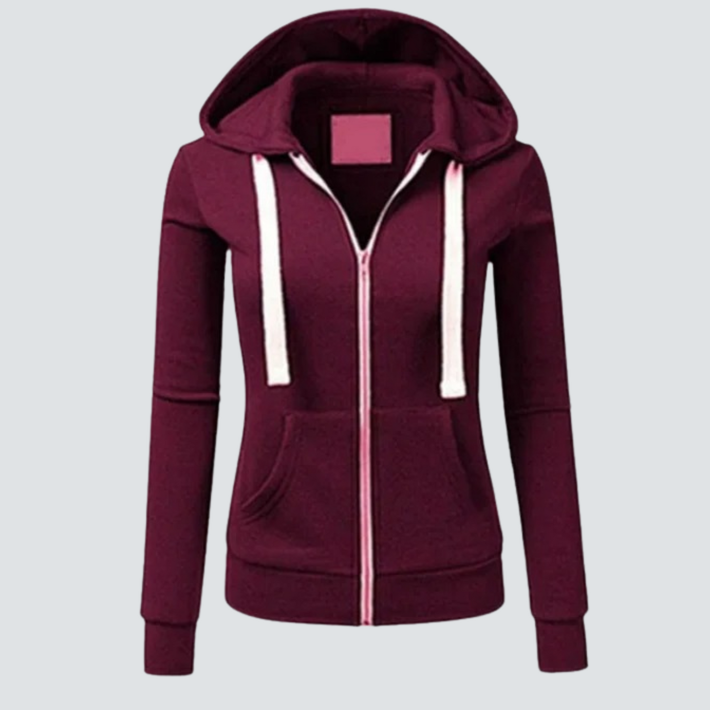 Wollen Hoodie Met Rits en Trekkoord