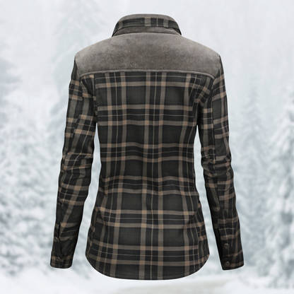 Wandeljack Dames Flanellen Warm en Waterdicht
