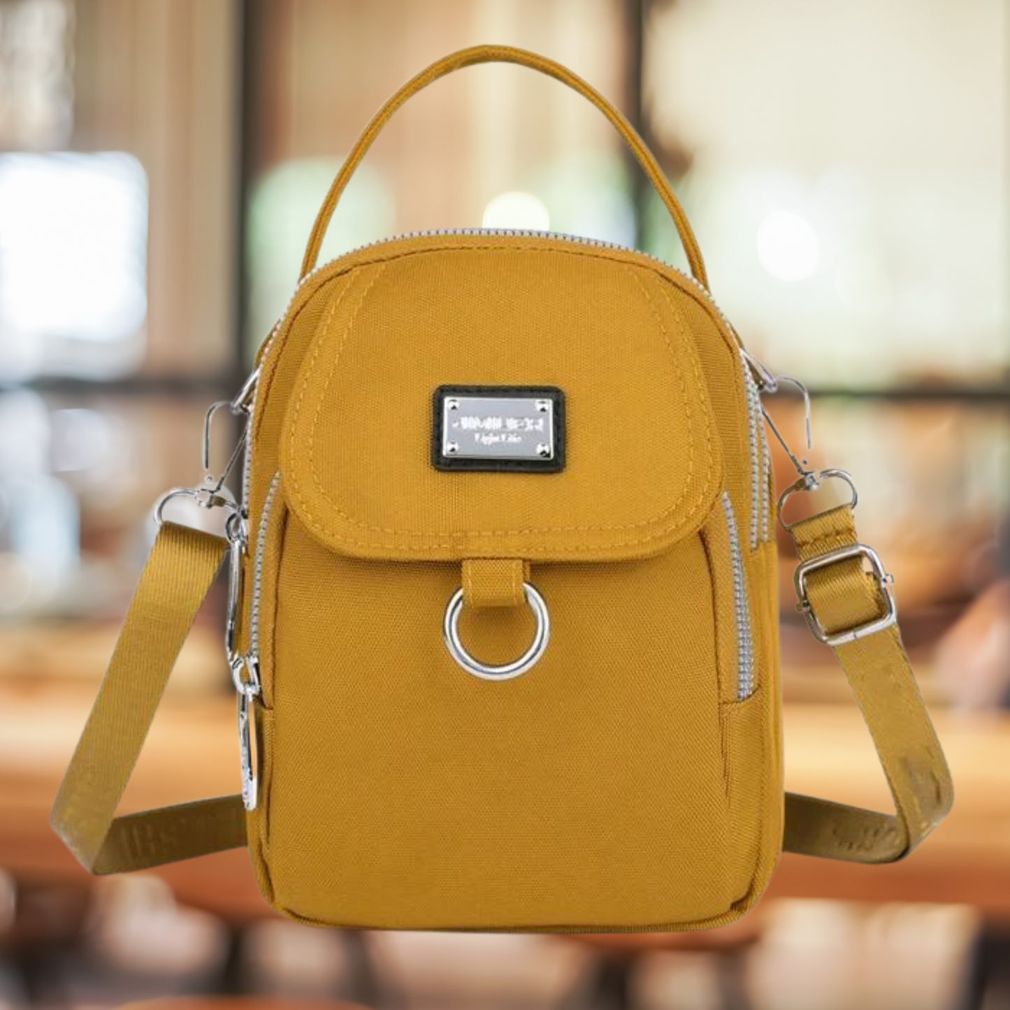 Vrouwelijke Crossbodytas Klein Leer Design