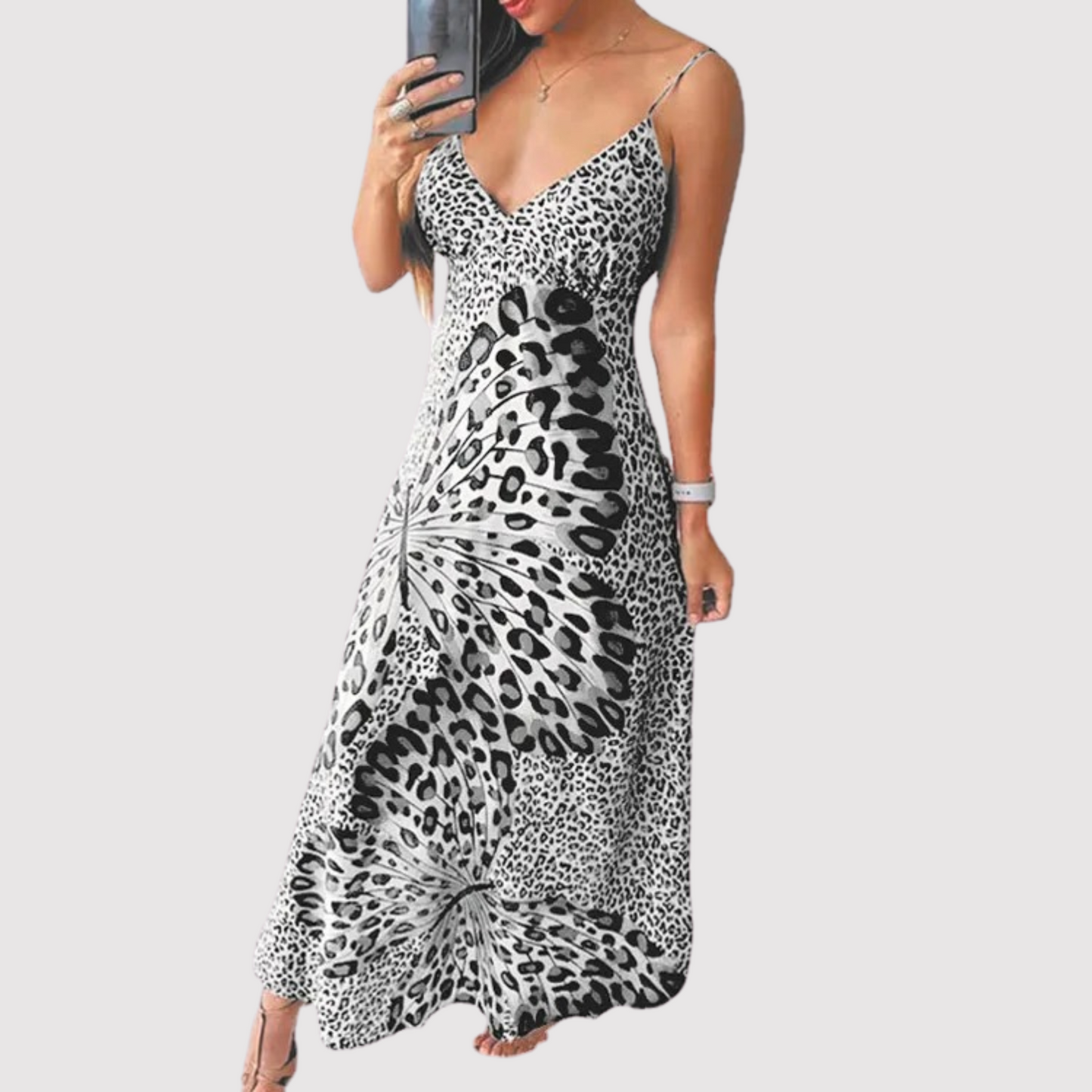 Zomerjurk V Hals Mouwloos Elegant