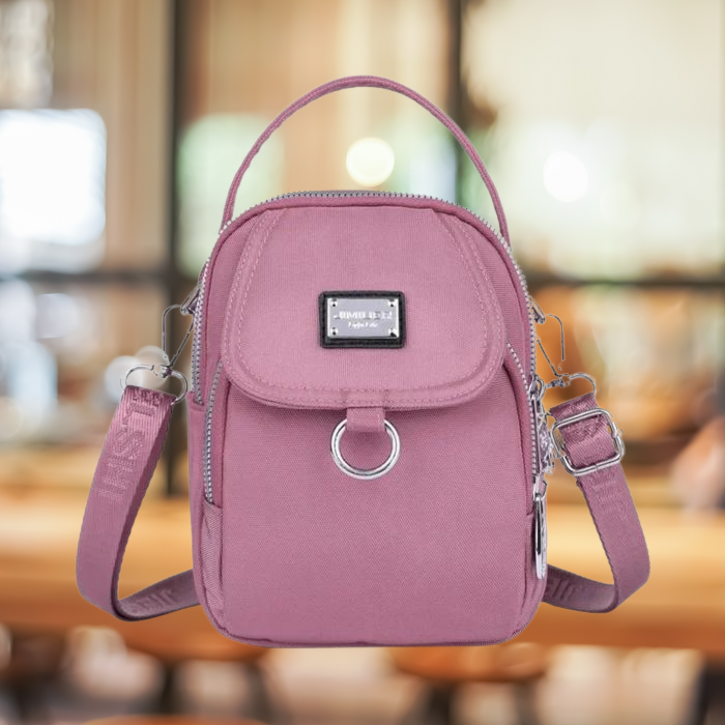 Vrouwelijke Crossbodytas Klein Leer Design