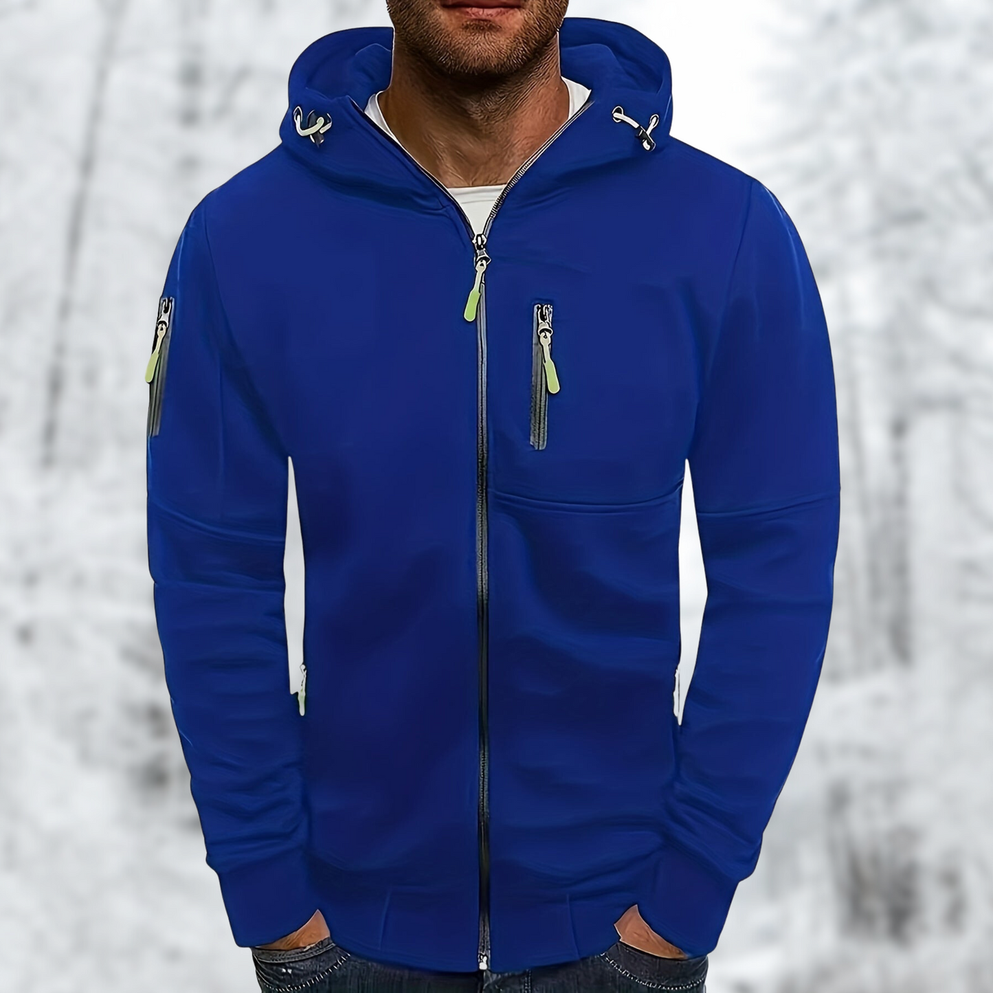 Heren Softshell Jas met Capuchon Waterdicht