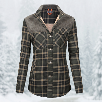 Wandeljack Dames Flanellen Warm en Waterdicht