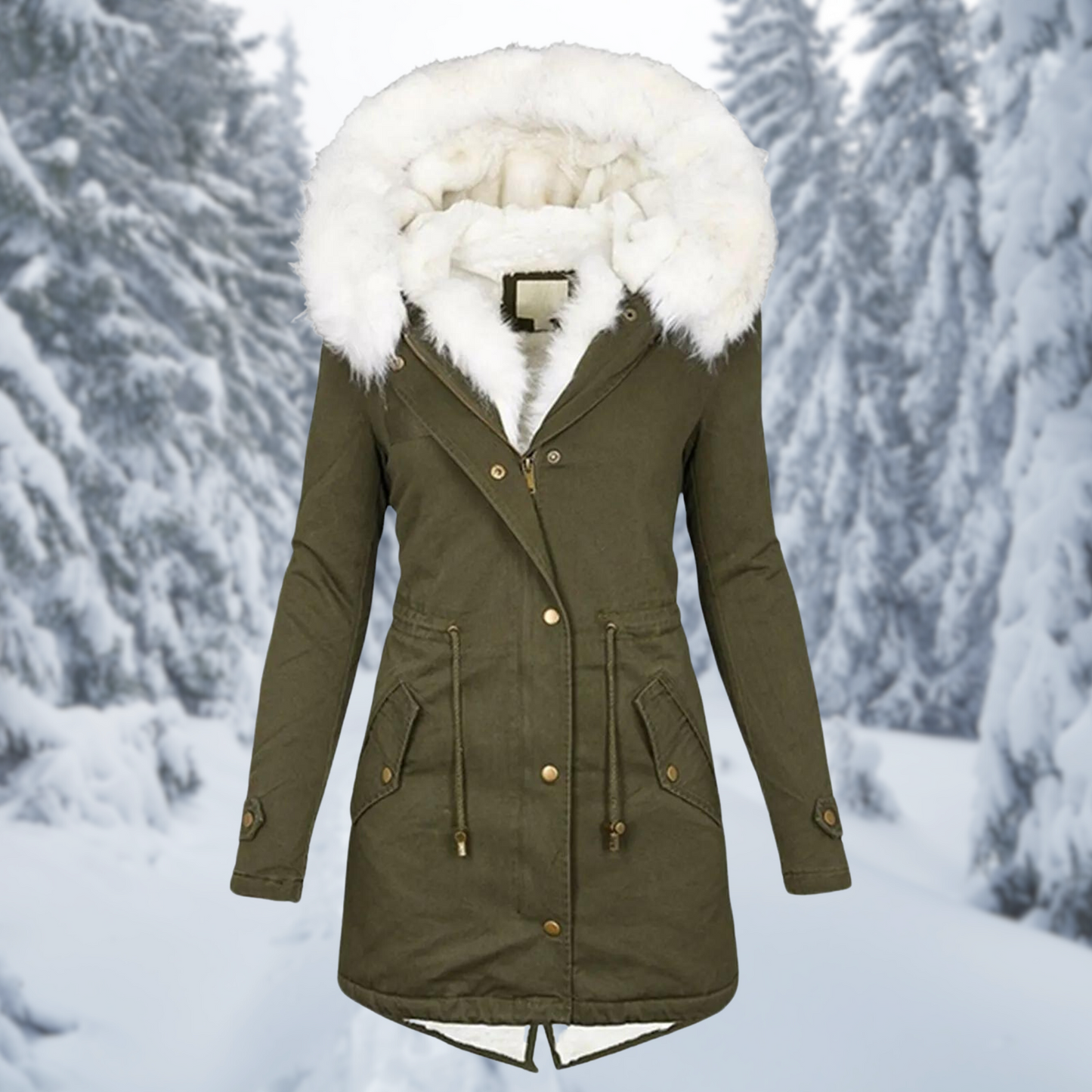 Dames Winterjas Warm Medium-Lang Model