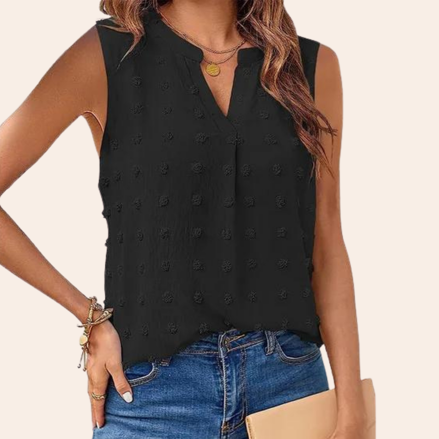 V-hals Schoudertop voor Vrouw Celeste Stijl