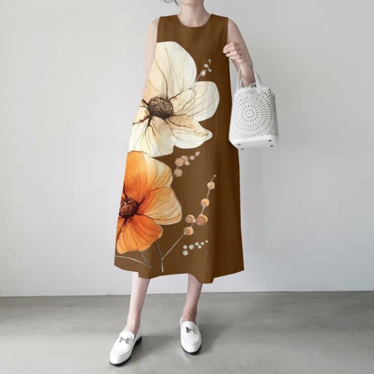 Maxi Zonnejurk Elegante Vrouwelijke Zomerjurk
