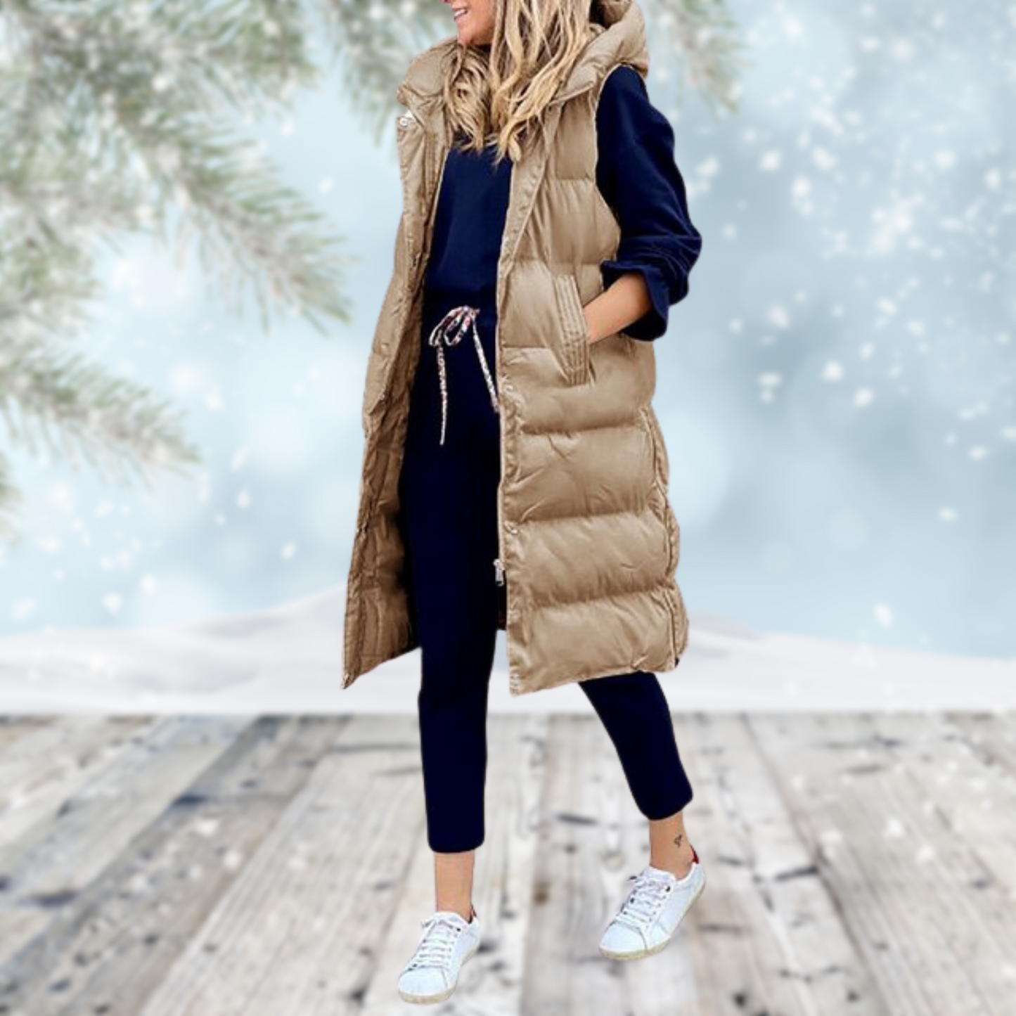 Lange Vestjas Minerva Warm en Stijlvol