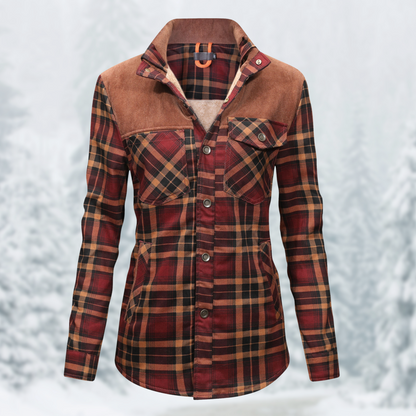 Wandeljack Dames Flanellen Warm en Waterdicht