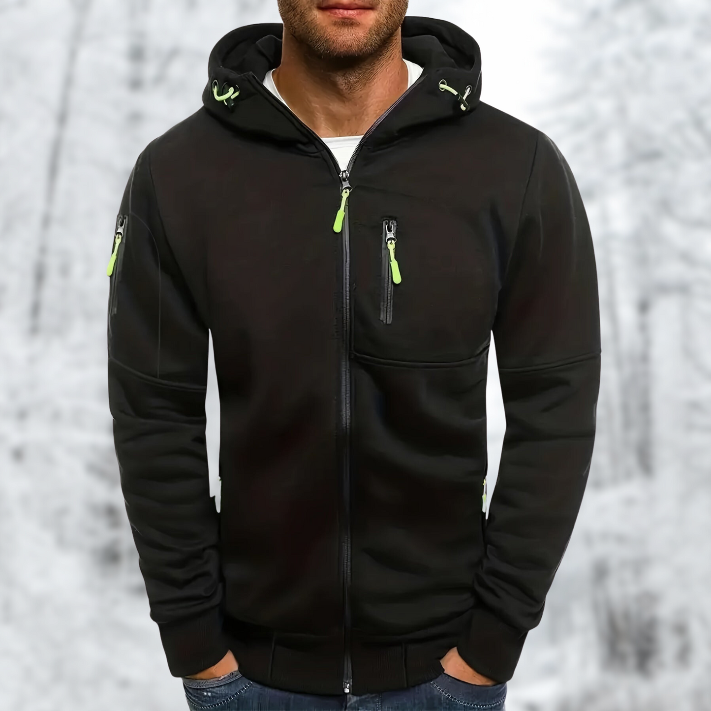 Heren Softshell Jas met Capuchon Waterdicht