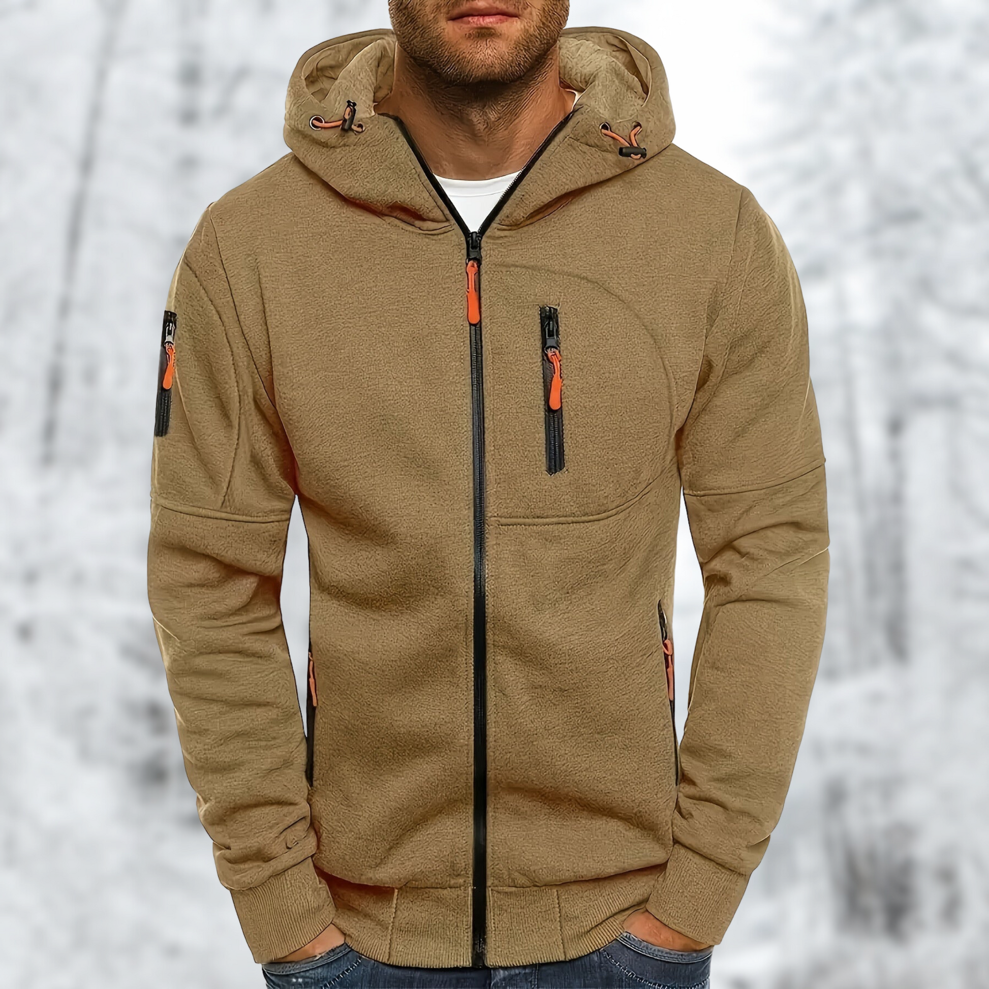 Heren Softshell Jas met Capuchon Waterdicht - Mode Vibes