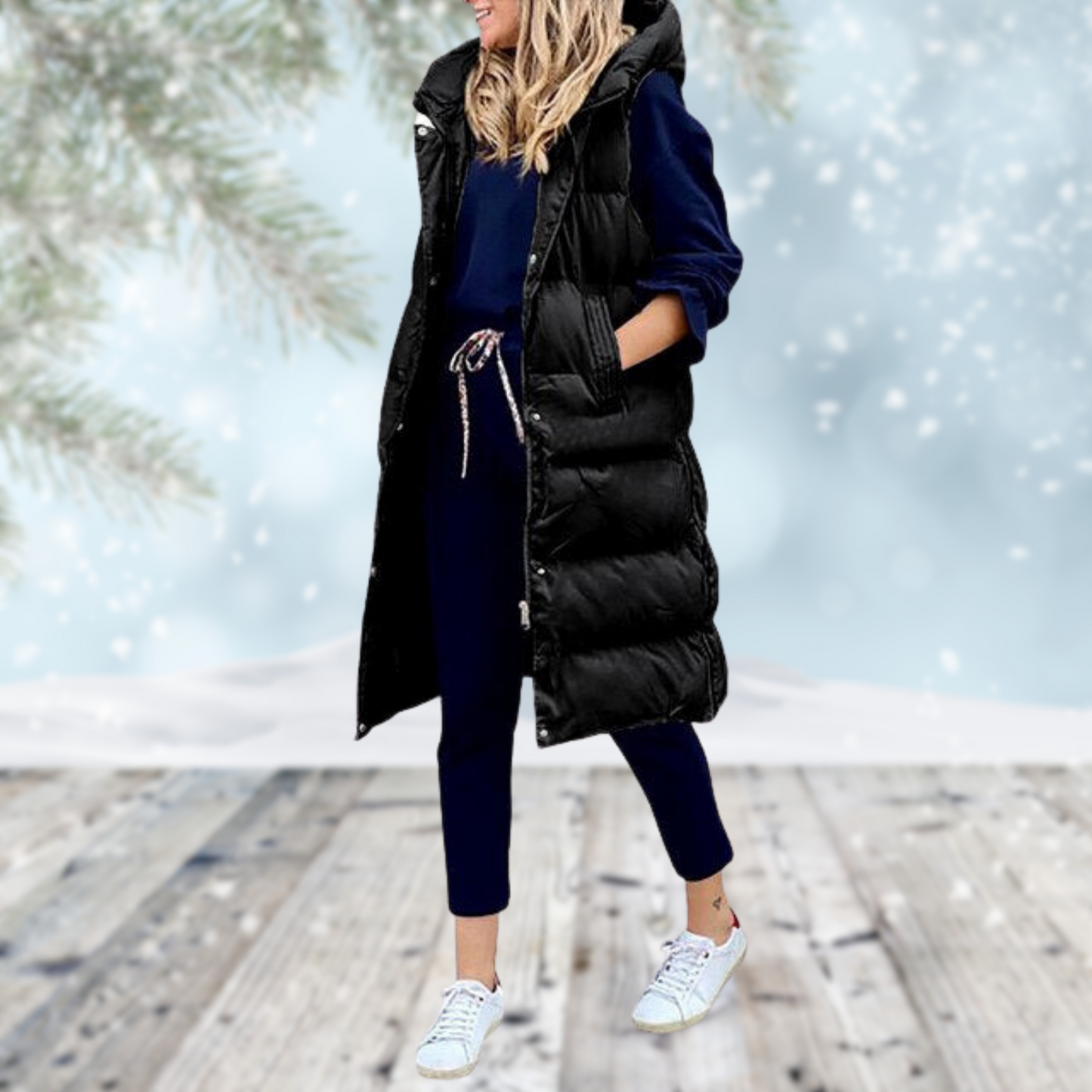 Lange Vestjas Minerva Warm en Stijlvol