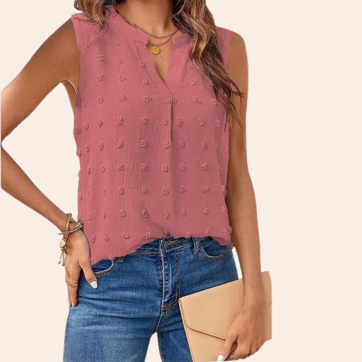 V-hals Schoudertop voor Vrouw Celeste Stijl
