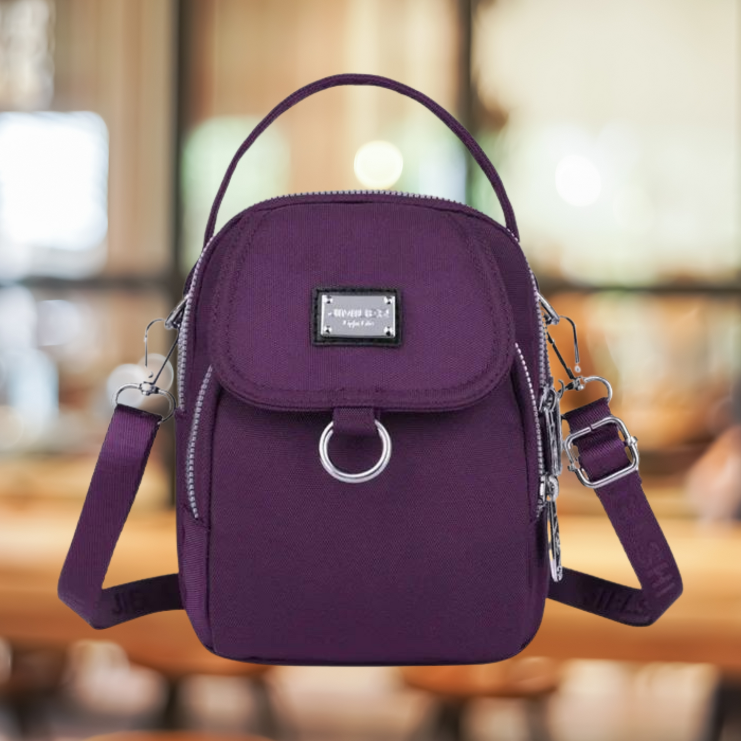 Vrouwelijke Crossbodytas Klein Leer Design