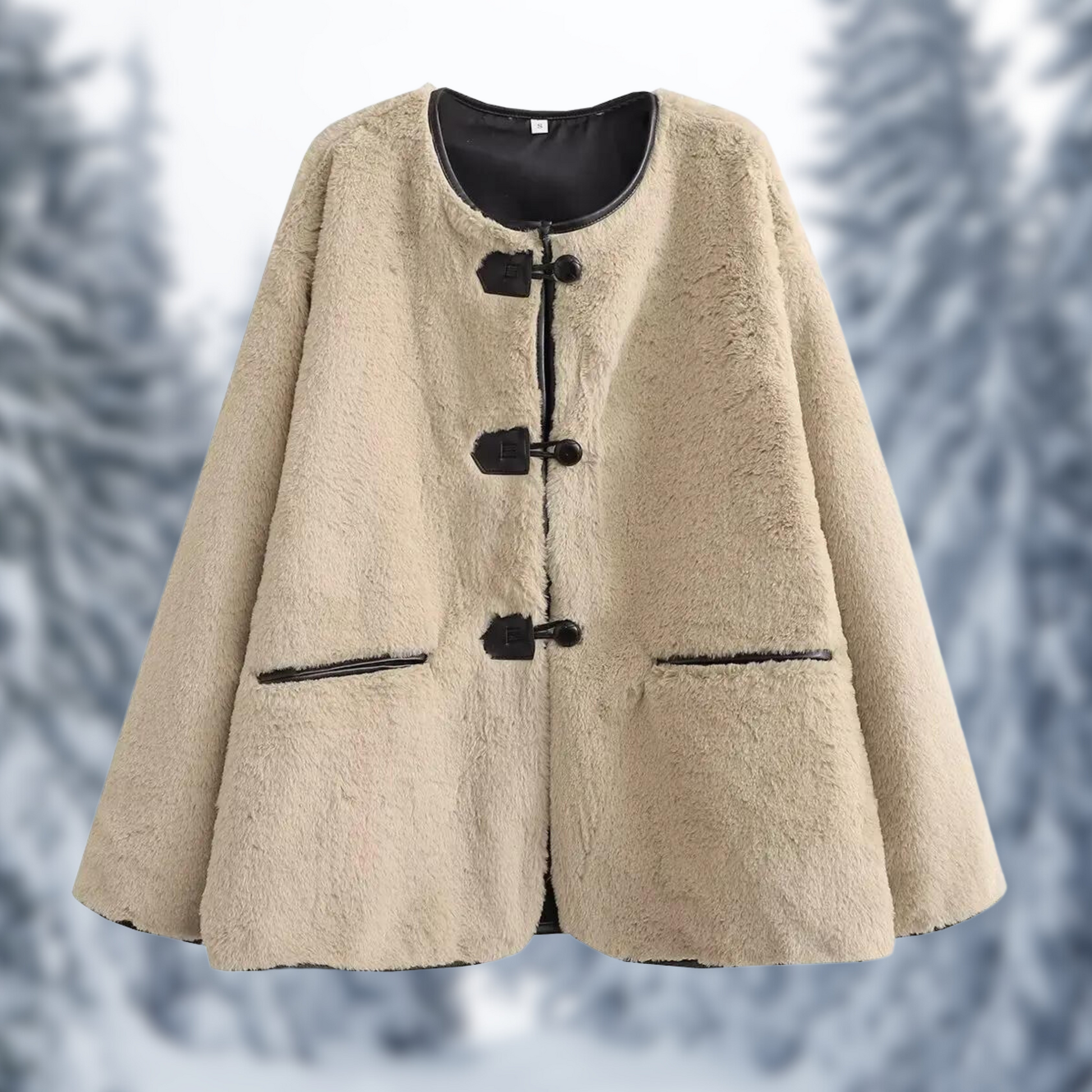 Imitatiebont Fleece Winterjas Warm en Zacht - Mode Vibes