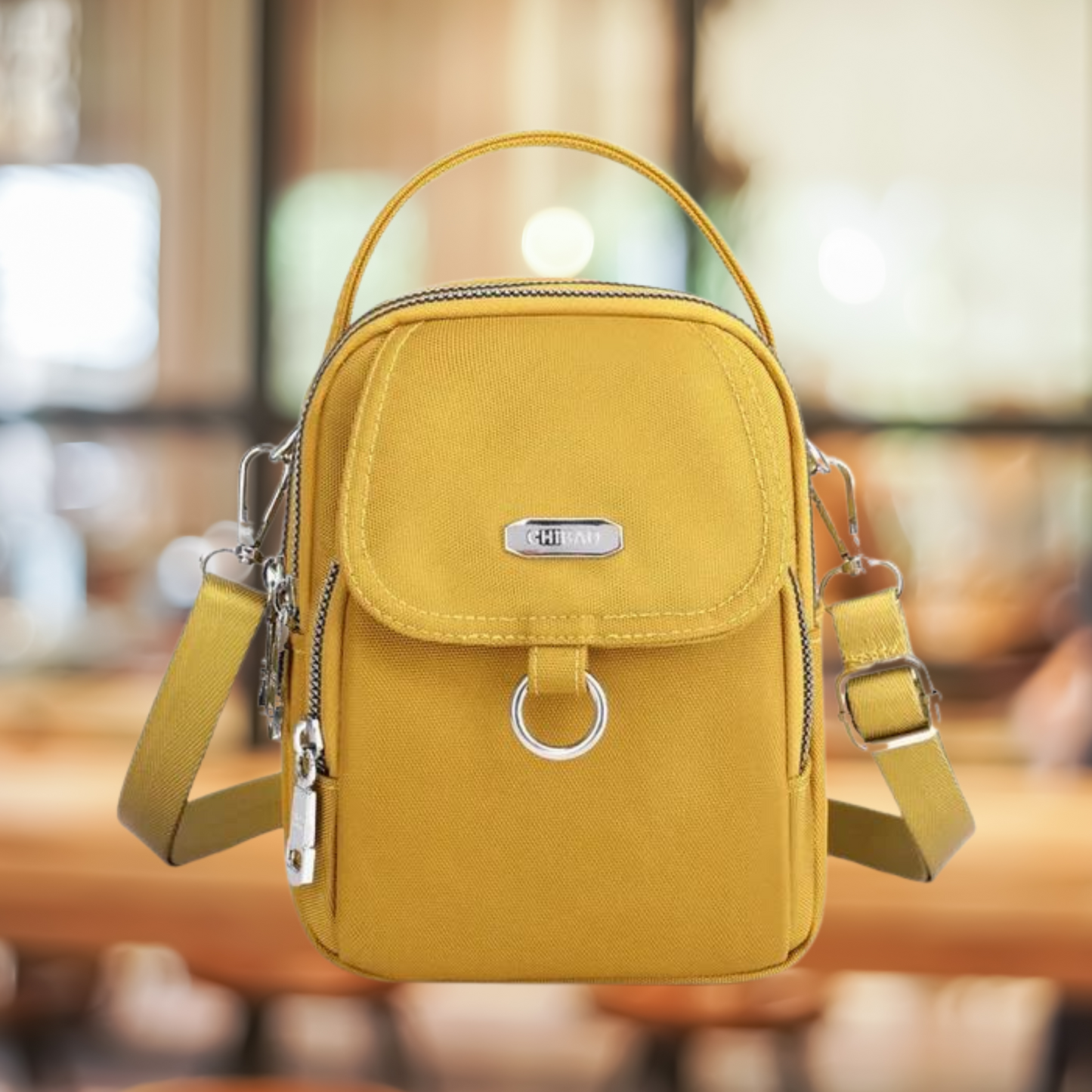 Vrouwelijke Crossbodytas Klein Leer Design