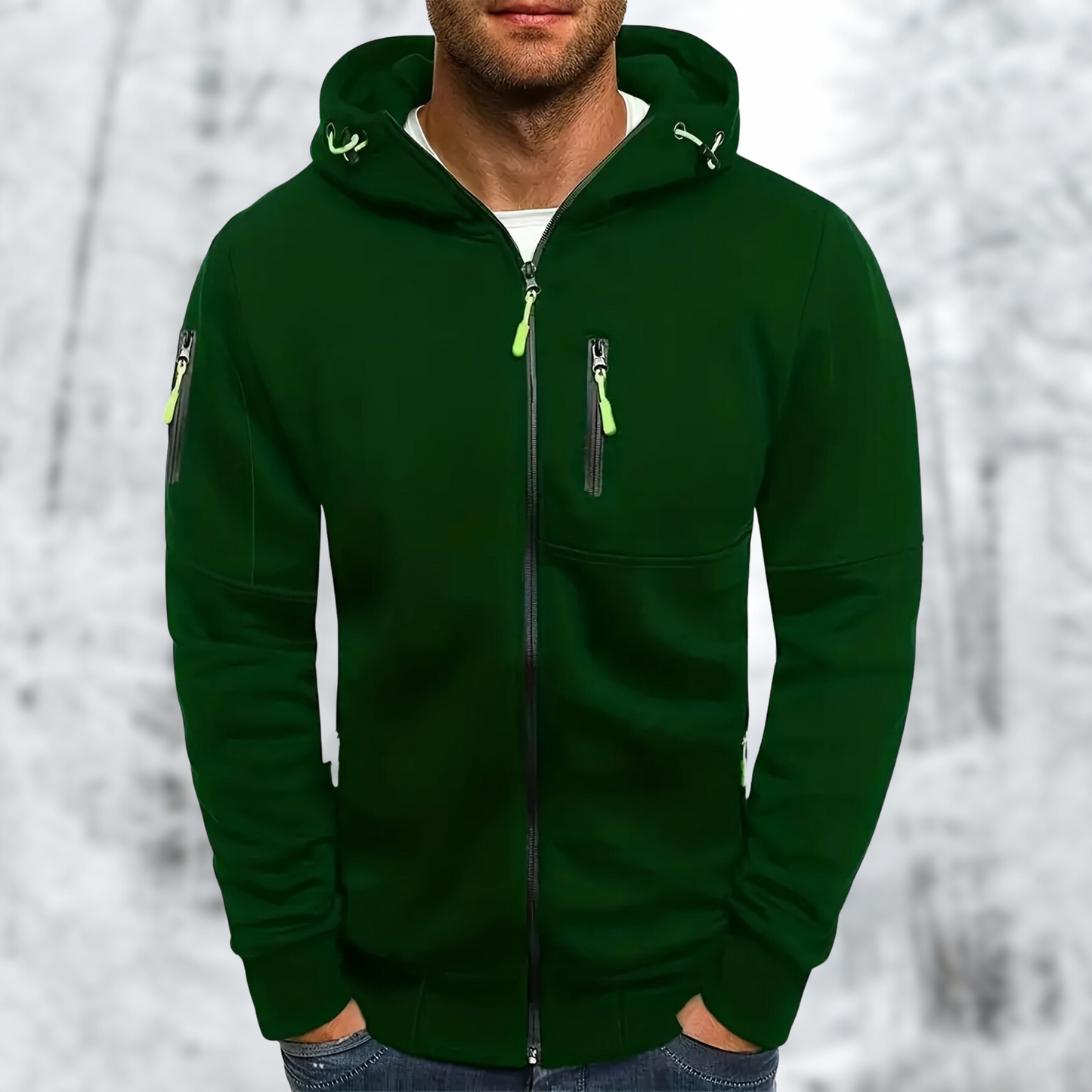 Heren Softshell Jas met Capuchon Waterdicht