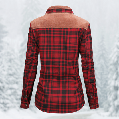 Wandeljack Dames Flanellen Warm en Waterdicht