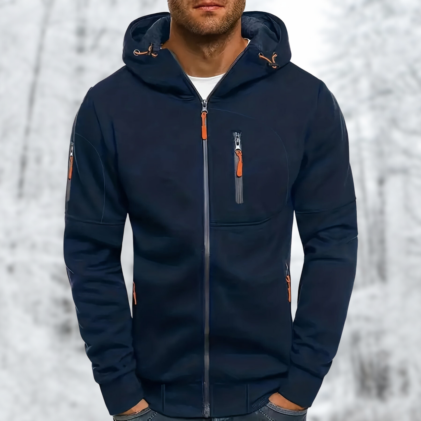 Heren Softshell Jas met Capuchon Waterdicht