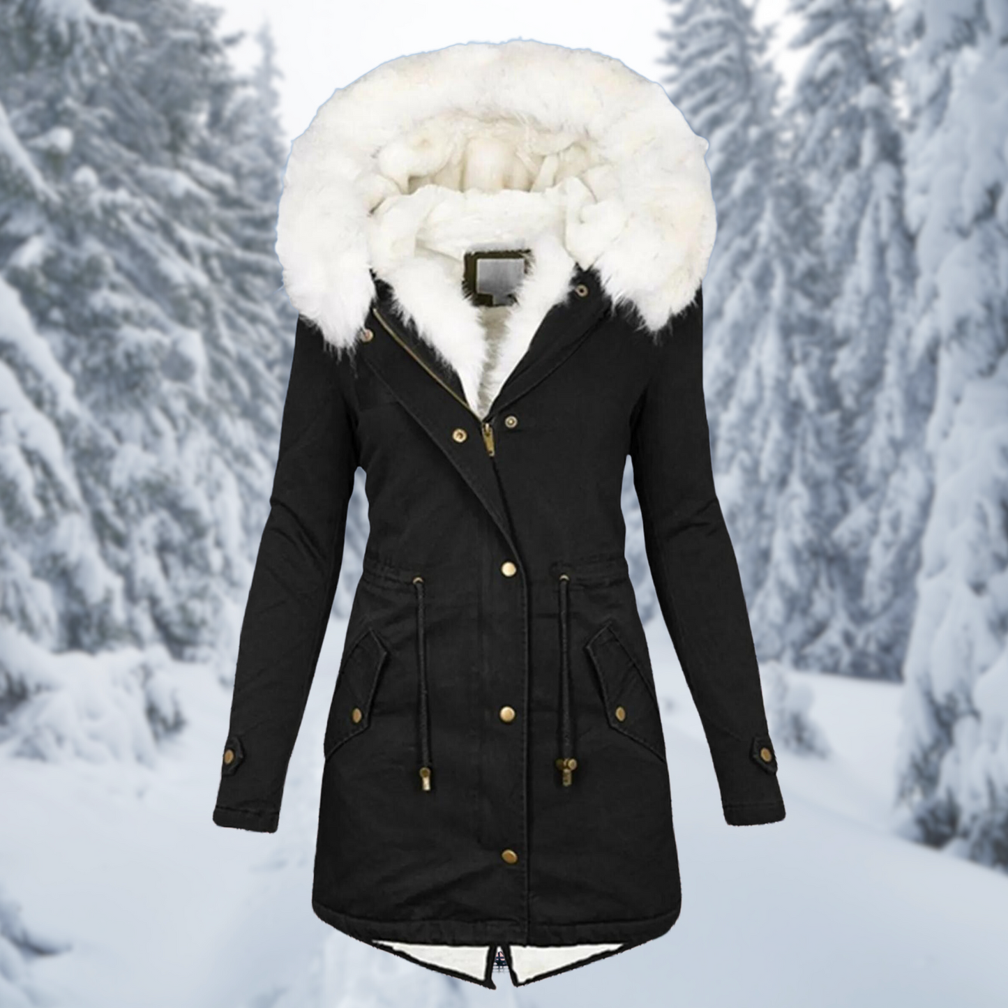 Dames Winterjas Warm Medium-Lang Model