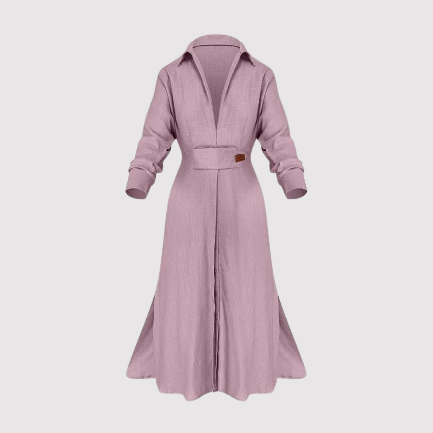 Damesjurk Lange Mouwen Elegante Zomerjurk met ZijSplit