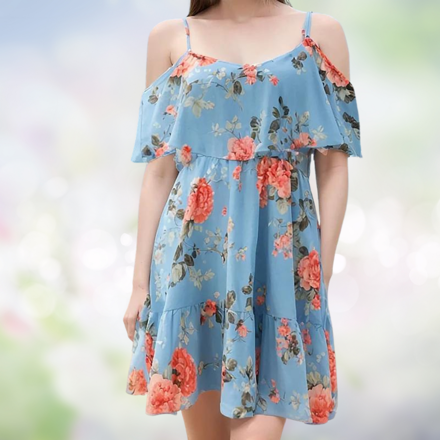 Off-shoulder Jurk Bedrukt Vrouwelijk Zomerjurk - Mode Vibes