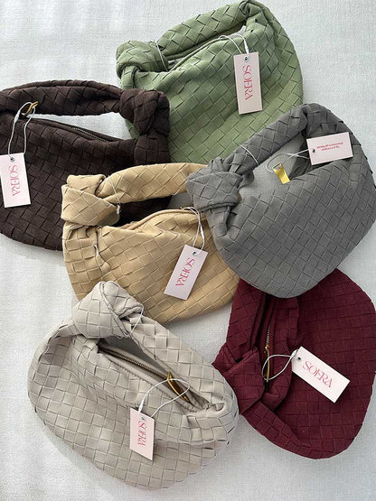 Suède Mini-Tas Gevlochten Ilyse Stijl