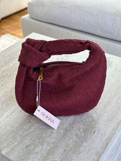 Suède Mini-Tas Gevlochten Ilyse Stijl