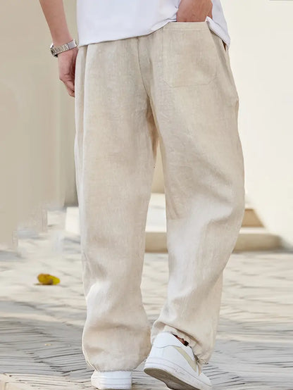Linnen Broek Ademend Comfortabel Zomer