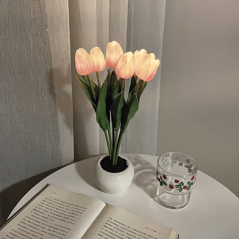 Tulpen Nachtlamp Kleurrijk Dimbaar