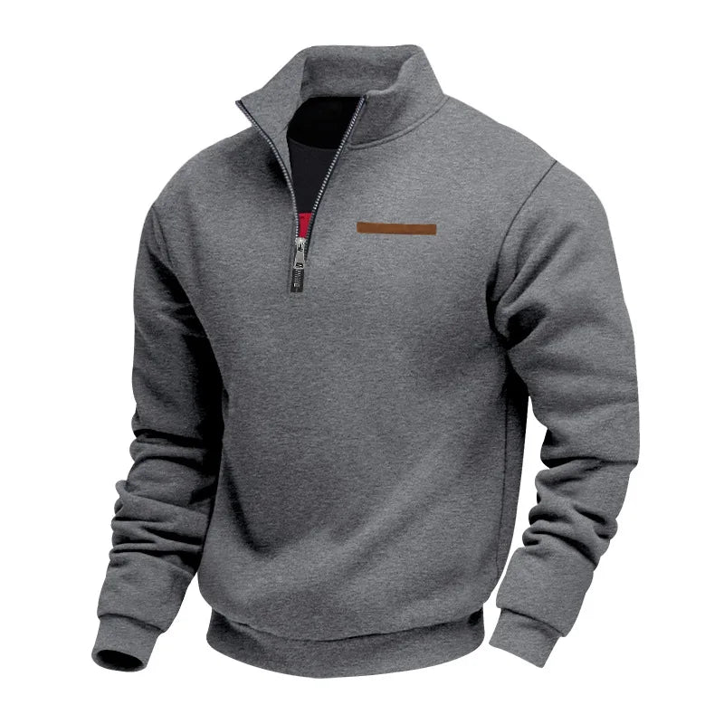 Heren Fleece Sweatshirt met Kwartrits