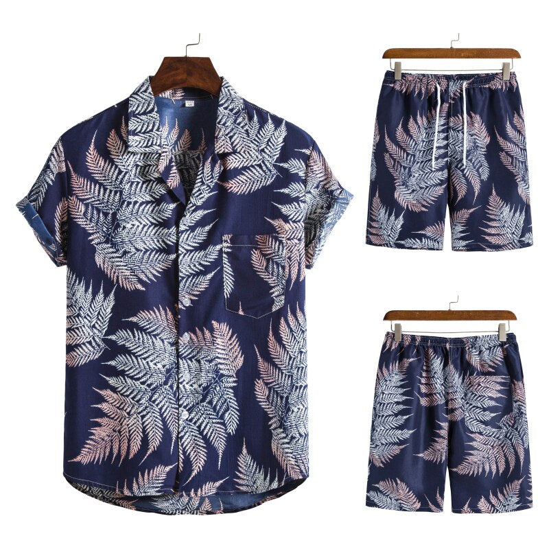 Herencombi Zomerse Hawaii Print Korte Broek