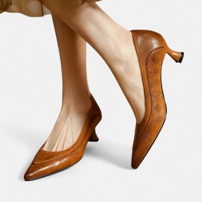 Dames Leren Hakken Elegante Pasvorm