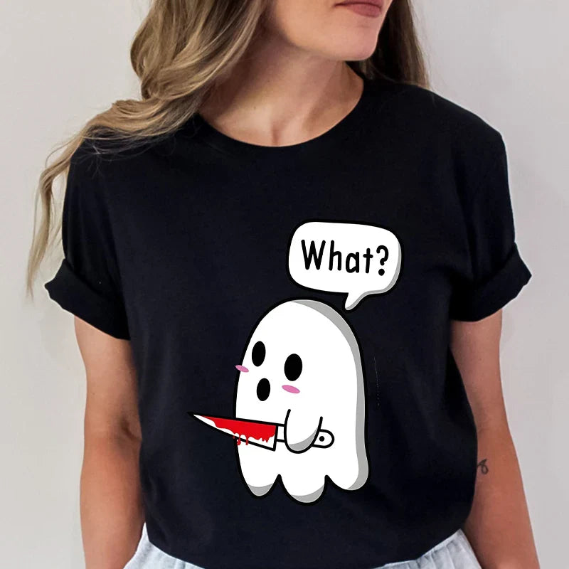 SpookyVibes Grappige Spookprint T-Shirt