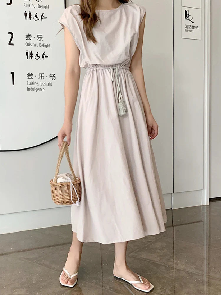 Tijdloze Elegantie Vintage Maxi Jurk