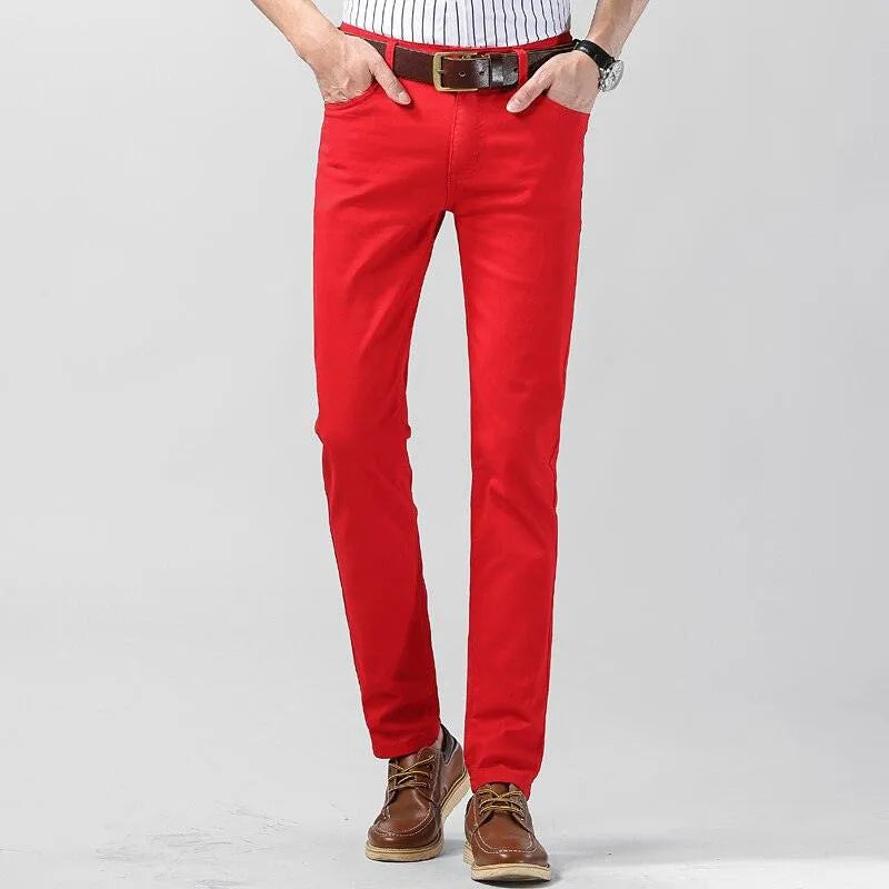Heren Broek Milan Gekleurd Stretch Stof