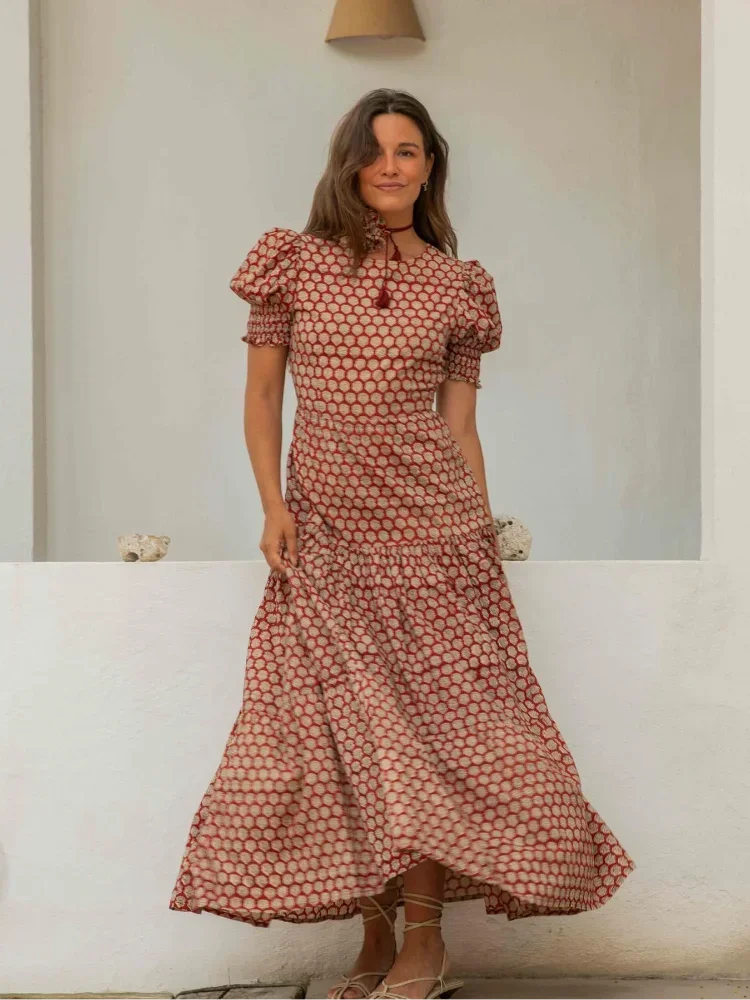 Sunset Elegance Vintage Jurk