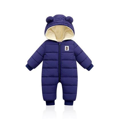 Baby Romper Met Berenoortjes Warme Winteruitvoering