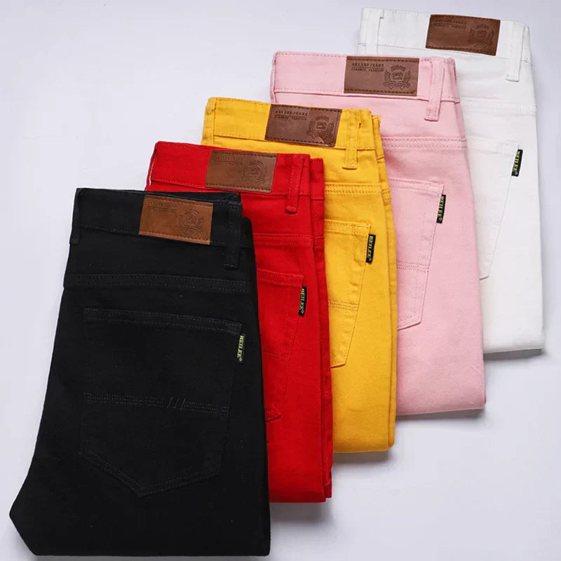 Heren Casual Jeans – Slim Straight Comfort Fit