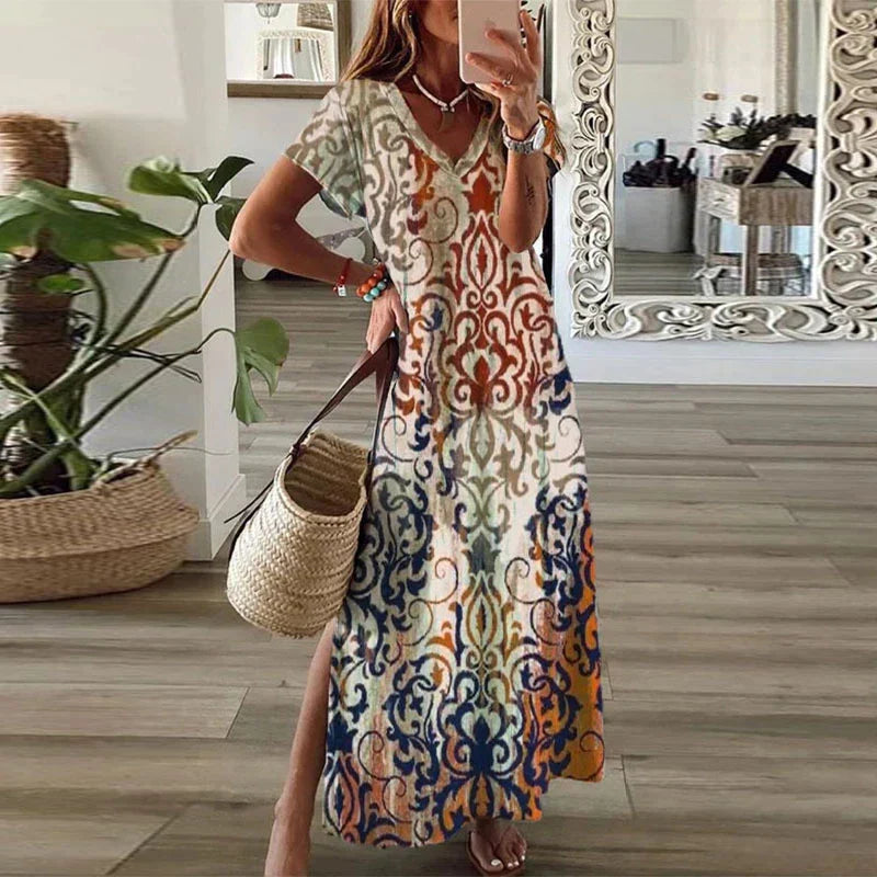 Retro Jurk Bloemenprint Vrouwelijke Stijl - Mode Vibes