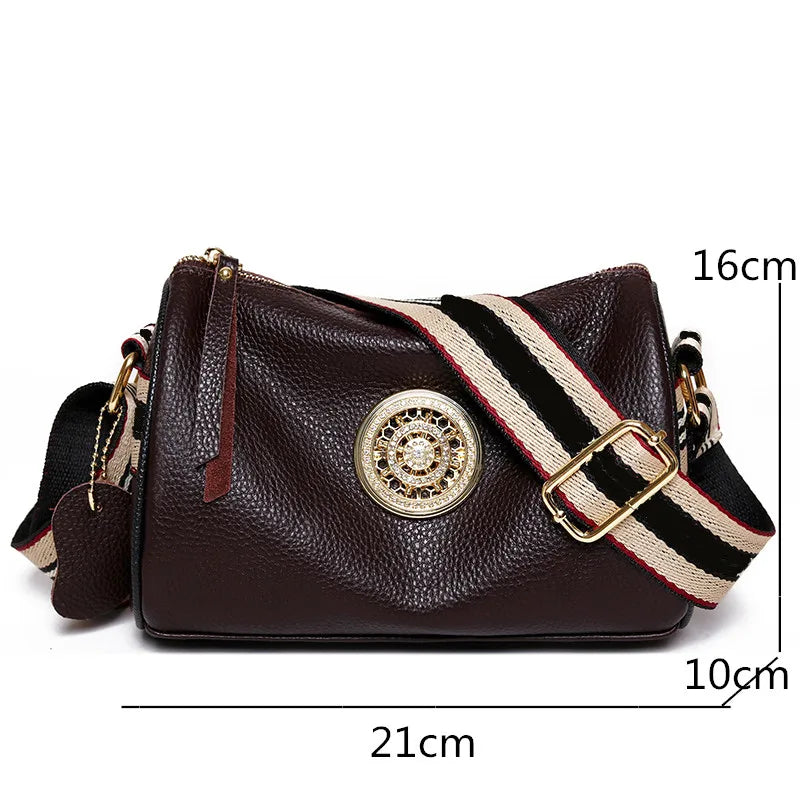 Aurelia Luxe Rotating Leather Handbag