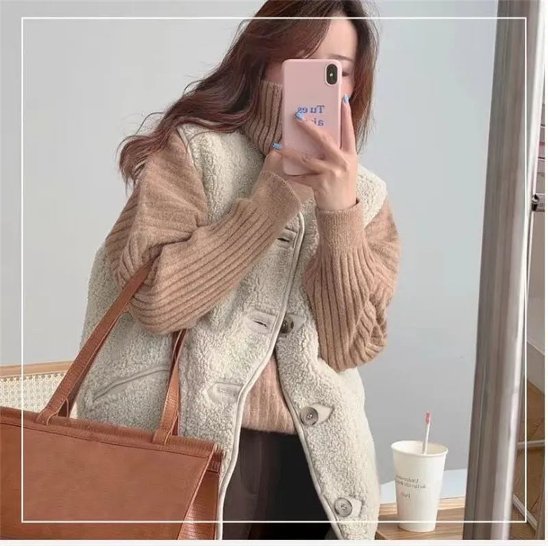 Gilet Anne Wollen Luxe Stijlvol Donkerbruin