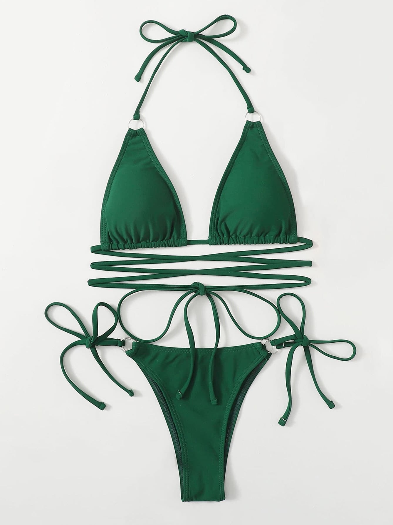 Dames Bikini Criss Cross Stijlvol Zwart Strandkleding