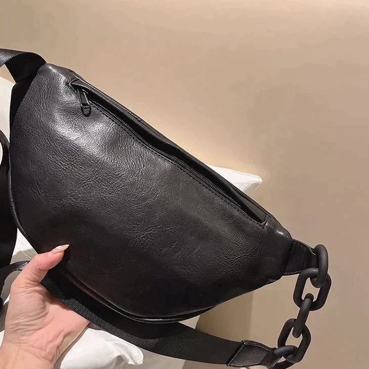 Leren Borstzak voor Mannen Vintage Stijl