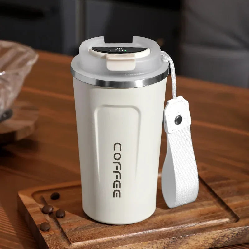 RVS Thermosbeker met Temperatuurweergave en Houdt Drank Warm