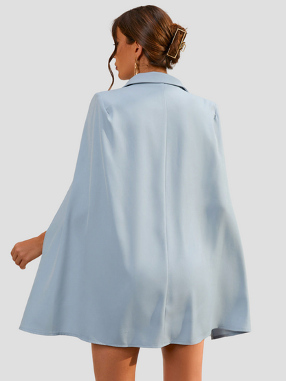 Dames Cape Jurk met Gouden Blazer Details