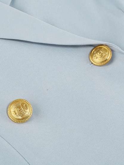 Dames Cape Jurk met Gouden Blazer Details