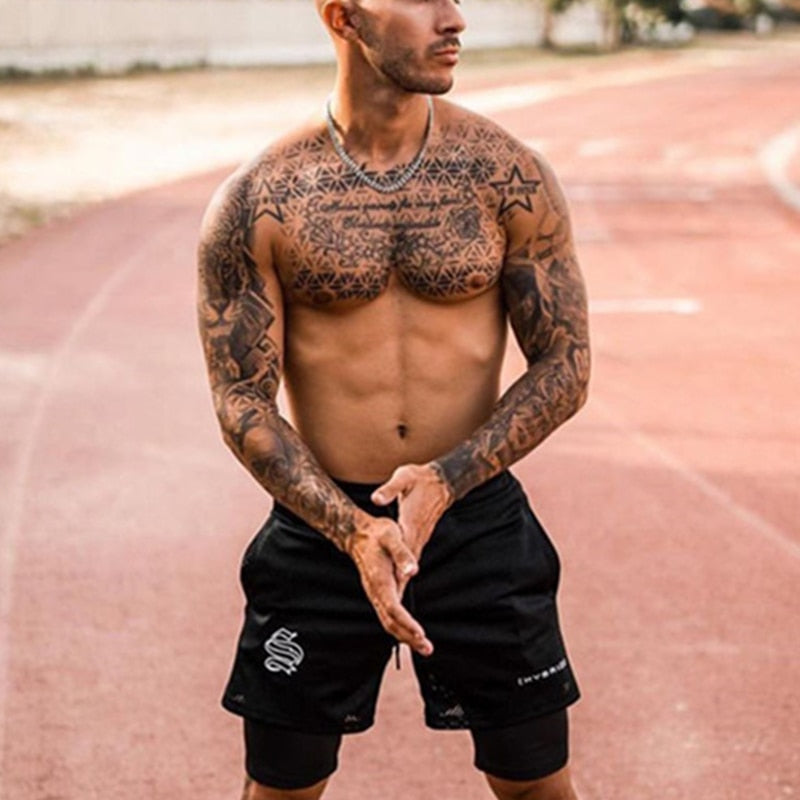Herensport Shorts 2-in-1 voor Fitness en Running - Mode Vibes