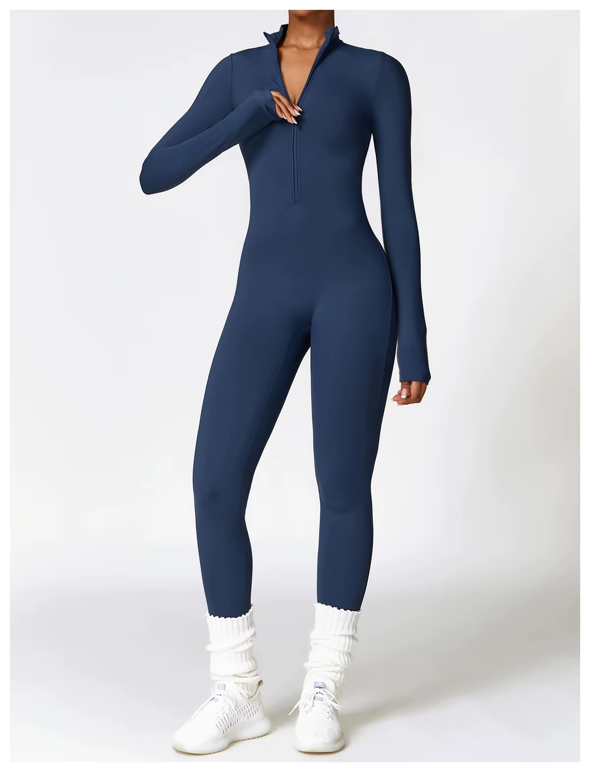 Warme Winterjumpsuit Fleece Gevoerd Stretch Stof