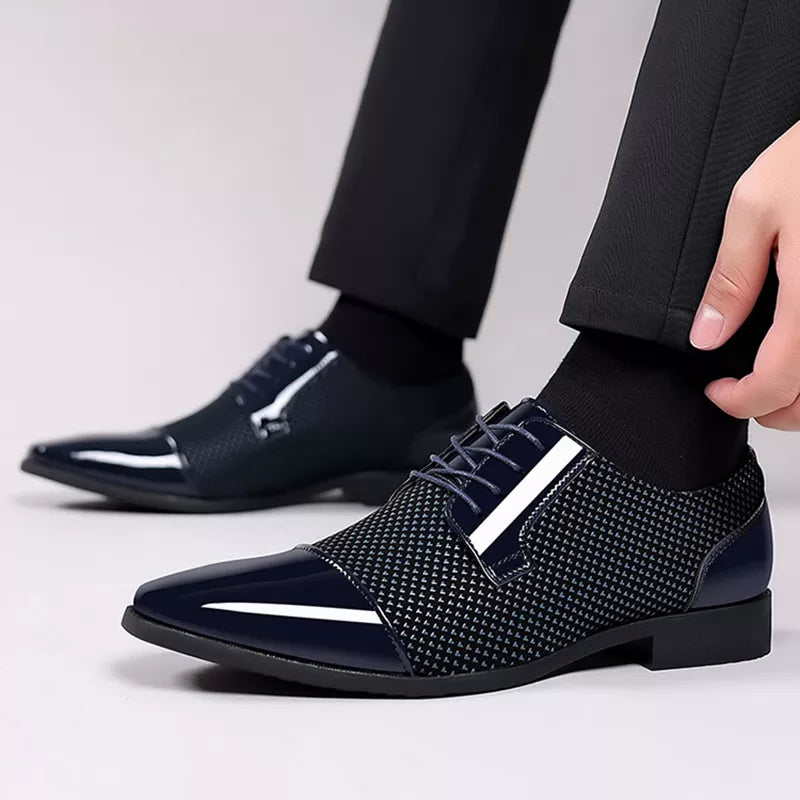 Elegante Heren Schoenen van Leder met Strass