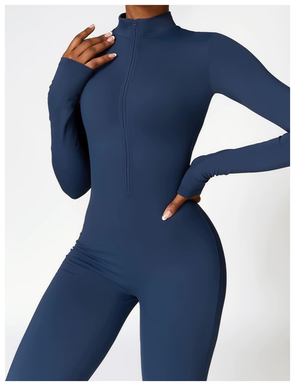 Warme Winterjumpsuit Fleece Gevoerd Stretch Stof